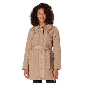 HP 🎉 Michael Kors Belted Snap Front Quilt Jacket